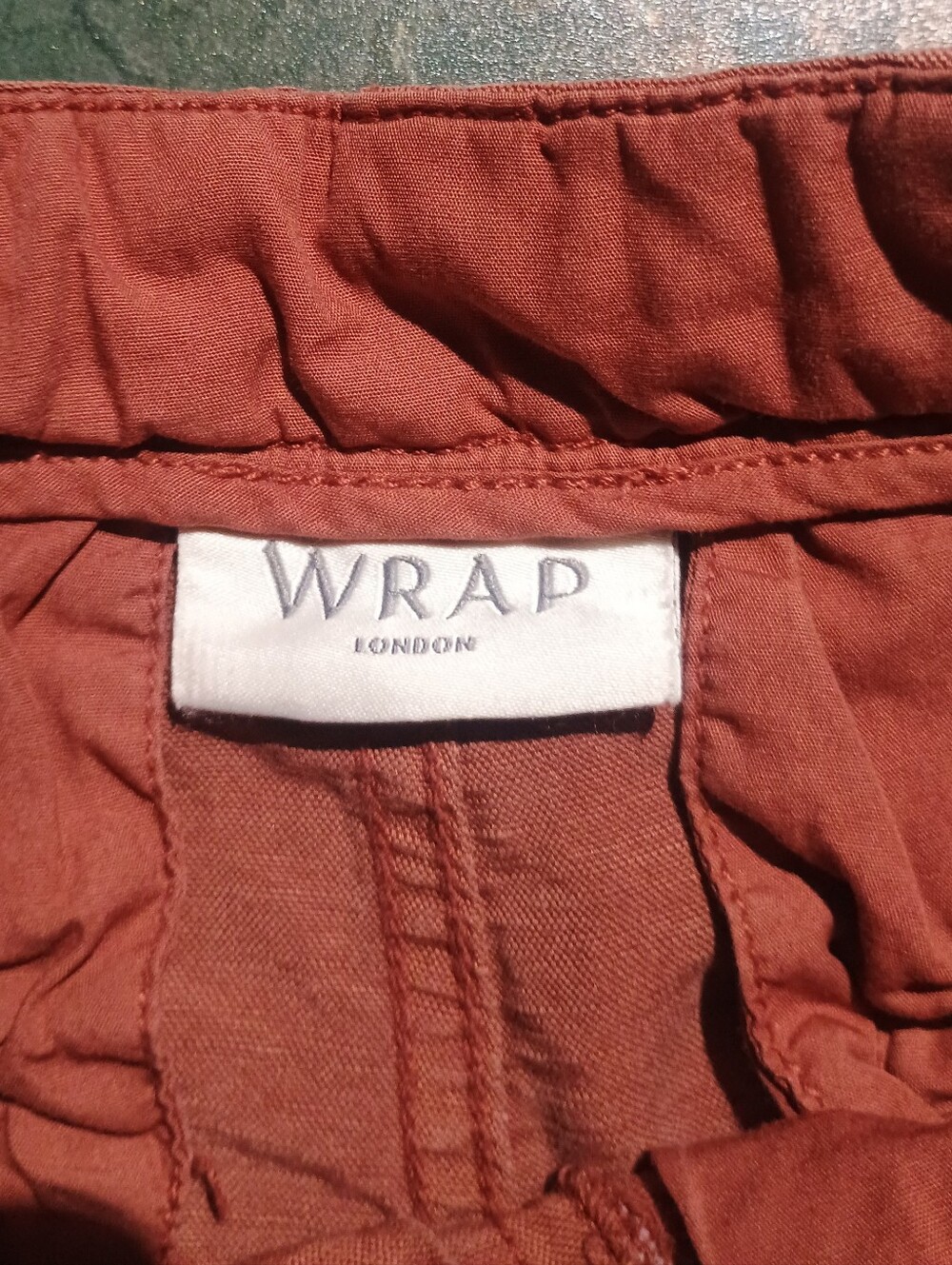 Wrap London Men's Rust-Brown Relaxed Chinos - Picture 6 of 6